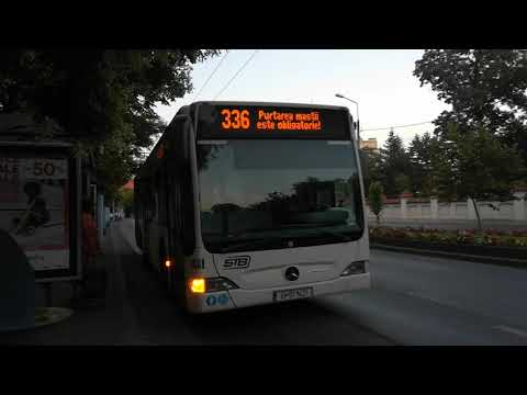 Autobuzul Mercedes-Benz Citaro Euro 4 #4881 efectuând stația "Gradina Botanică" pe linia 336.
