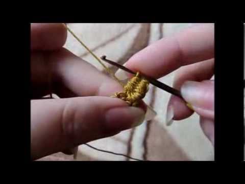 Maranta i szydełko - "słupek" na słupku podwójnym