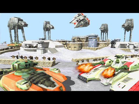 They Surround this REBEL Fortress on HOTH ! (UNCUT) Star Wars Galaxy At War Mod - Editor Battle