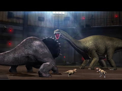 Carnivorous Dinosaurs and Herbivores Dinosaurs Battle in Tug of fight- Animal RevoltBattle Simulator