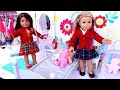 Baby Doll Sisters School Morning Routine with Uniform Dress up! Play Toys story for kids