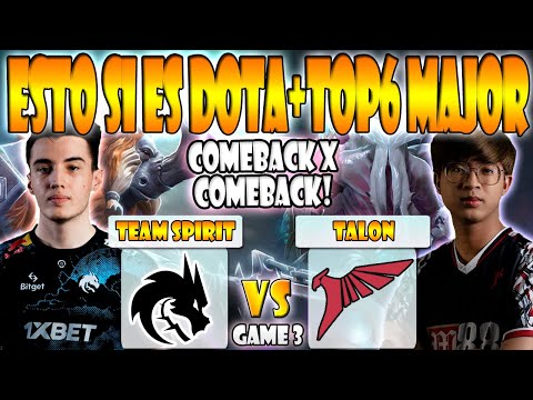 TEAM SPIRIT VS TALON BO3[GAME 3] ELIMINACIÓN - YATORO VS 23SAVAGE - THE LIMA MAJOR 2023 - DOTA 2