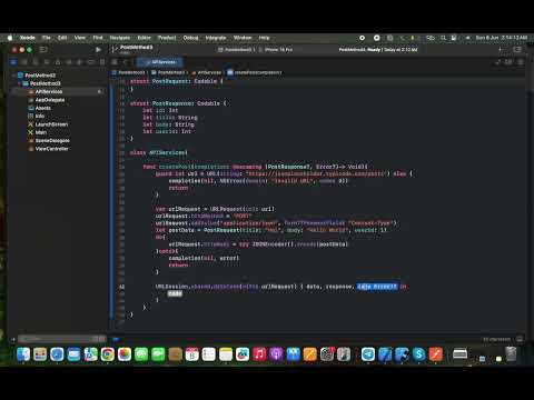 POST method using api in swift iOS 2025