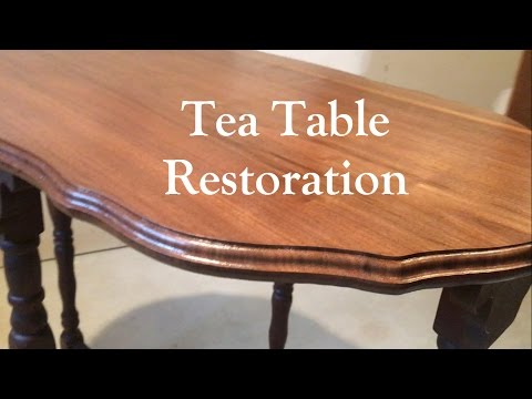 Restoring an Antique Tea Table - Rough Sawn Walnut to Table Top