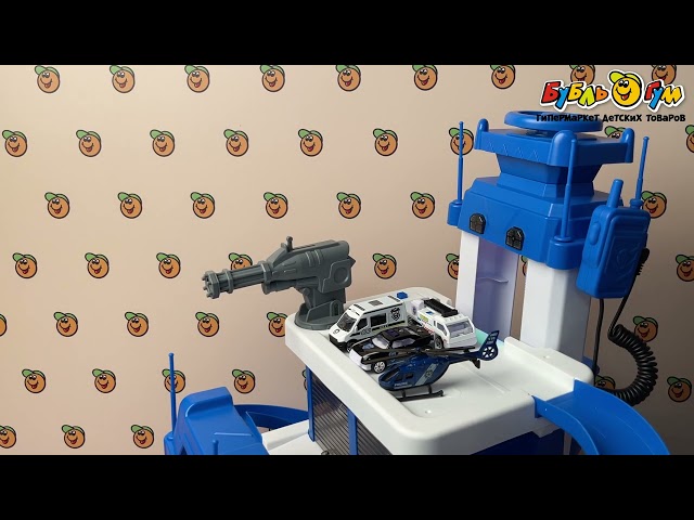 Парковка Lanson Toys пожарная станция с рацией световые и звуковые эффекты синяя 55эл - видео