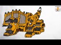 DinoTrux Dozer Dinozor Makineler Dozer Pc De Çizdik DinoTrux Dozer Draw