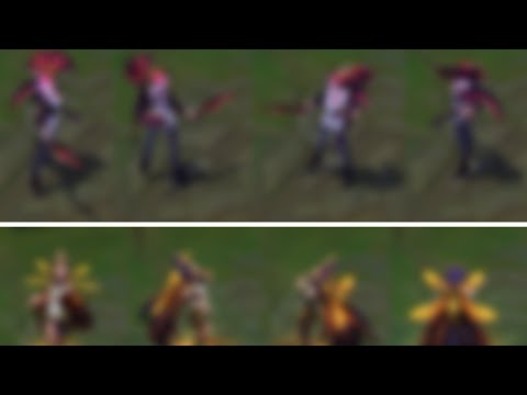 All Game Models For New Skins: Akali, Twisted Fate, Seraphine, Zyra, Shaco, Xayah, Anivia, Darius