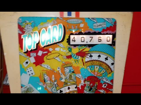 1974 Gottlieb TOP CARD Pinball machine In Action