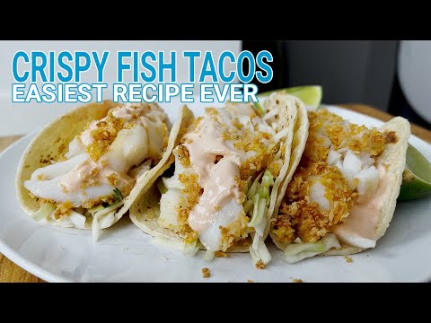 Extra Crispy Fish Taco Recipe - with sriracha lime sauce