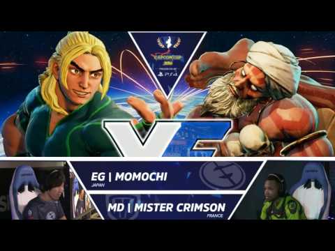 Street Fighter V Capcom Cup 2016   Day 1 EG Momochi VS MD Mr Crimson