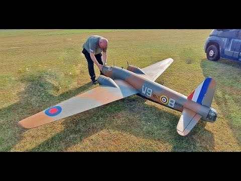 GIANT SCALE RC VICKERS WELLINGTON & HARVARD DISPLAY - DAVE & AARON STOW MARIES WW1 AERODROME - 2023