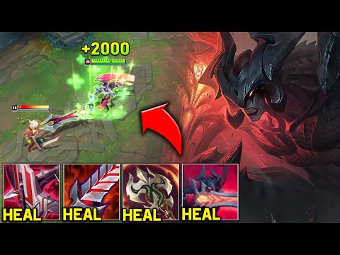 Aatrox but I have 200% Lifesteal and Every Auto Heals me to Full Health