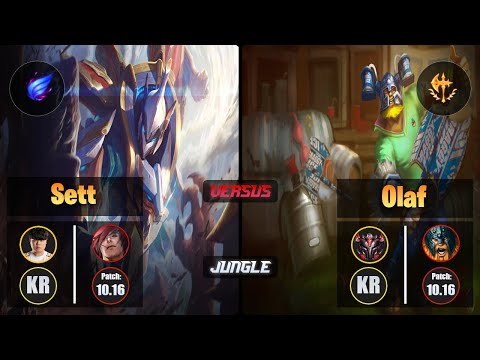 Clid SETT (Jungle) [Phase Rush] VS OLAF - Grandmaster KR Patch 10.16