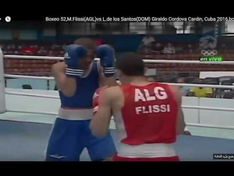 Boxeo 52,M.Flissi(ALG)vs L.de los Santos(DOM), Cuba 2016,boxing -- احسن ملاكم في الجزائر