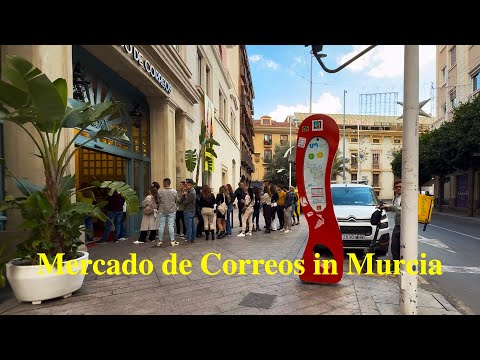 Huge Queue for Lunch at Mercado de Correos, Murcia | Saturday Crowds