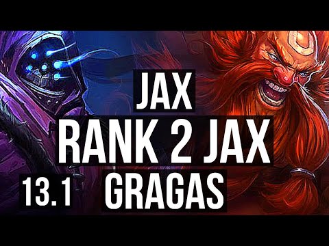 JAX vs GRAGAS (TOP) | Rank 2 Jax, 4/0/2, Rank 26 | EUW Challenger | 13.1