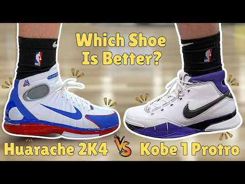 Nike Huarache 2K4 vs Kobe 1 Protro - What's BETTER!?!!