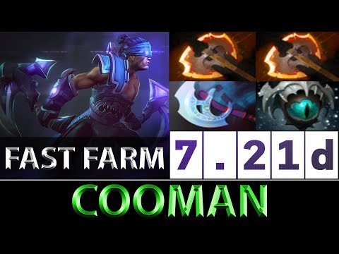 Cooman [Anti-Mage] Fast Farm Double Battle Fury ► Dota 2 7.21d