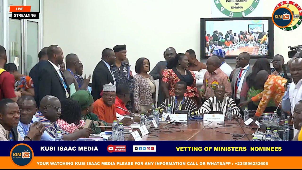 STREAMED LIVE: Parliament Vets Naa Odoley Sowah, Gizella Tetteh and Brogya Genfi