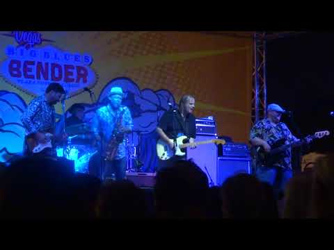 Tab Benoit with Walter Trout & Jimmy Carpenter At the 2017 Big Blues Bender