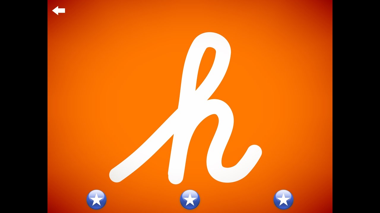 The letter h - Learn the Alphabet and Cursive Writing!