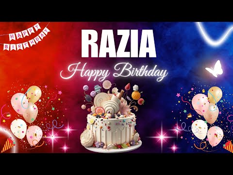 RAZIA Happy Birthday Song | RAZIA Name Meaning🎂🎈 #birthday #happybirthdaysong #razia