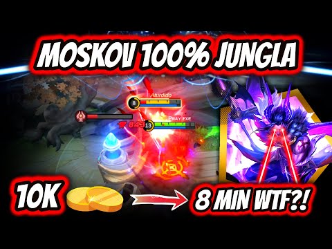 MOSKOV 100% JUNGLER ULTRA OP!!! 10K GOLD IN 8 MINUTES! INSANE! | MOBILE LEGENDS