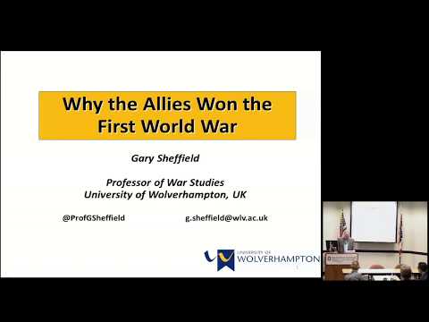 Gary Sheffield, "How The West Won World War I"