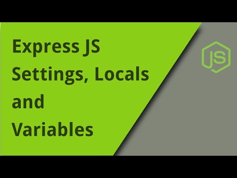Express JS Settings Variables Locals