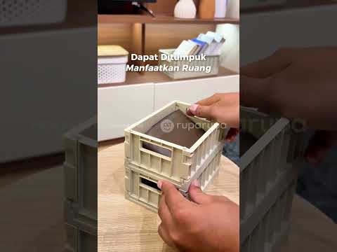 Gambar Informa Wiley Keranjang Penyimpanan Lipat Mini 14.5x10.5x6.3 cm - Krem