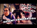 Five Nights at Freddy's FNAF HEIGHT COMPARISON #shorts