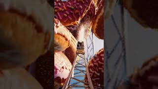 Donuts - Rollercoaster Flies Through GIANT DONUTS 🍩 (Created by Sora AI)