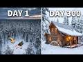 I Built a Log Cabin in the Forest in 300 Days - START to FINISH