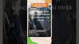 Viral Video Detik detik Aksi Maling Tertangkap Kamera Kesulitan Bobol Kunci Motor Kawasaki ZX 25R