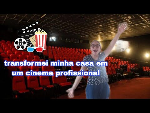 Transformei minha casa em um cinema (profissional)🎞️🍿🎟️