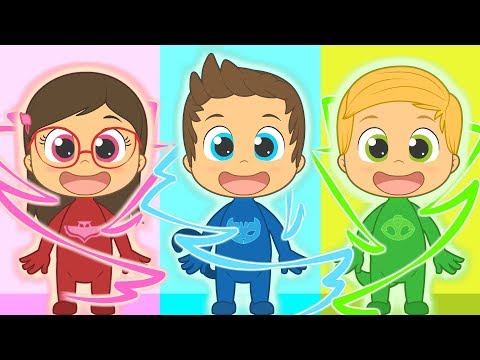 Five Little Babies with PJ Masks | Connor, Amaya and Greg | Nursery Rhymes for kids