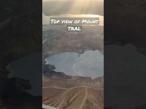 Top view of Mount Taal in the Philippines