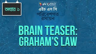 Chemistry 2nd paper | Chapter 1 | Brain Teaser: Graham Law | 10 Minute School