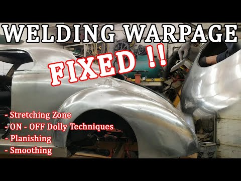 How To Properly Correct  Warped Metal After Welding - Ep.45 | 1940 Ford Inspired Hardtop Coupe Build