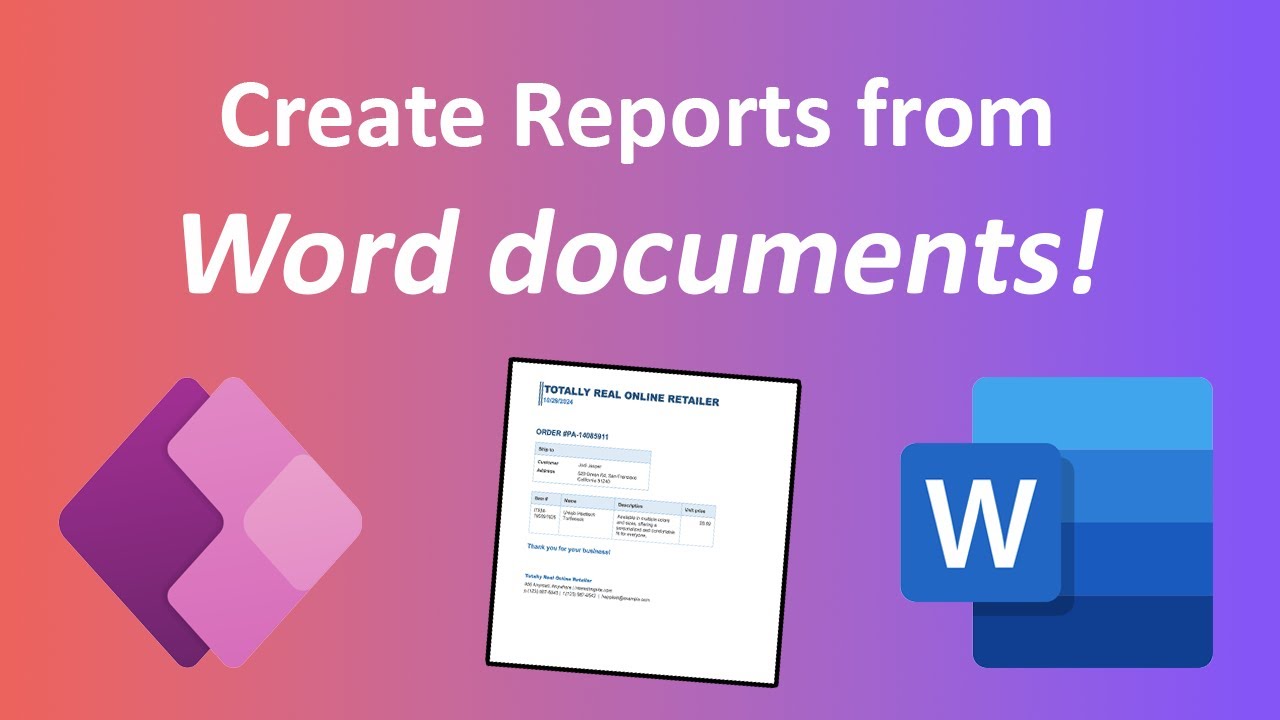 Create and Download Reports from Word Documents Directly in Power Apps!