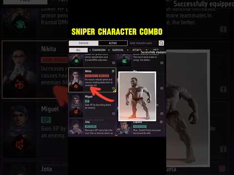 sniper character combination free fire || sniper character combo