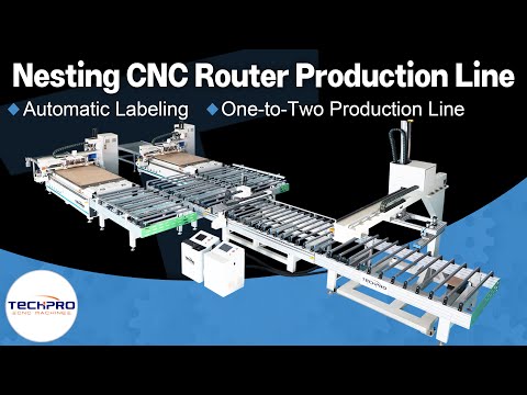 2024 Nesting CNC Router Machine for Panel Furniture Automatic Labeling Production Line