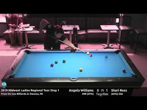 Angela Williams vs Shari Ross - 9 Ball - 2019 MLRT Stop #1