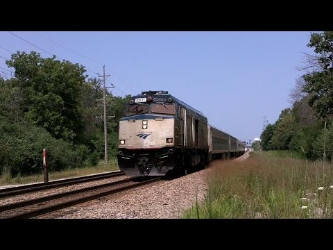 Amtrak 90221 leads Amtrak train #336 at Northbrook, IL