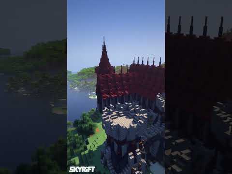 SKYROAD Timelapse - Mountain Castle Village in Minecraft built by @mountndewd | #Shorts Timelapse