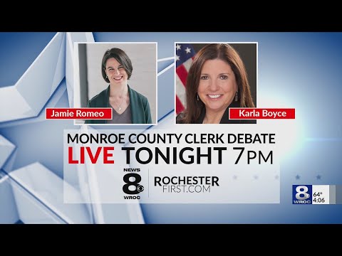 Romeo vs. Boyce: Monroe County Clerk candidates debate tonight on News 8 — October 7, 2020