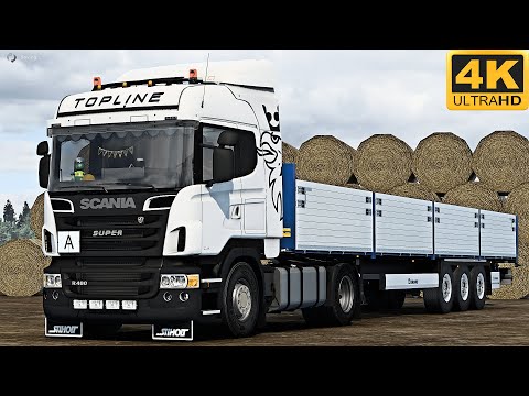 4K | ETS2 1.45 | Fikcyjna Polska | Scania R480 | Lasocice 🇵🇱 󠁧󠁢󠁳󠁣 - Lubin 🇵🇱