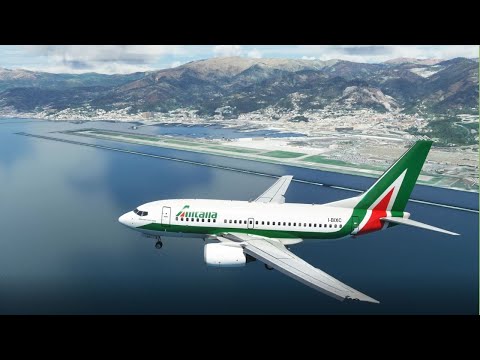 Approach to Genoa Sestri : LIMJ ILS-Z28 Circling to Rwy10