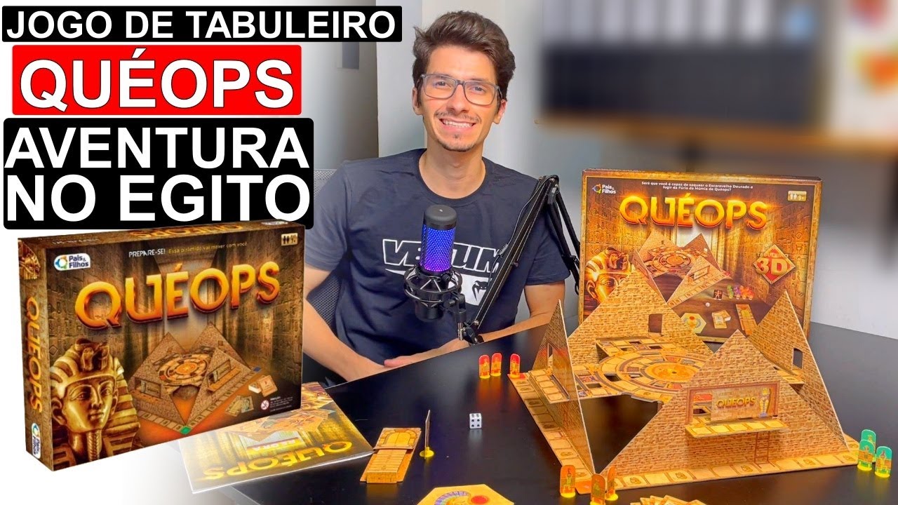 Jogo De Tabuleiro Queops Aventura no Egito 3D - Como Jogar, Regras e Gameplay