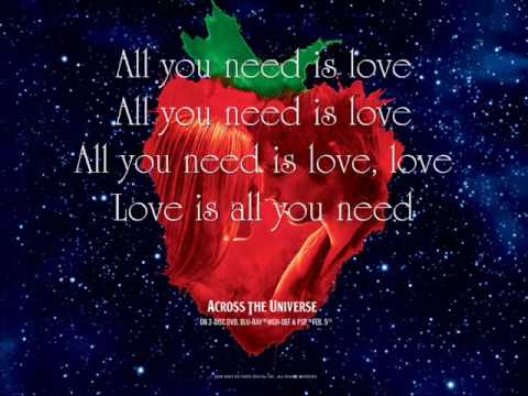 All You Need Is Love - Jim Sturgess and Dana Fuchs {Lyrics}